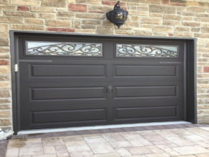 brown wrought iron garage door